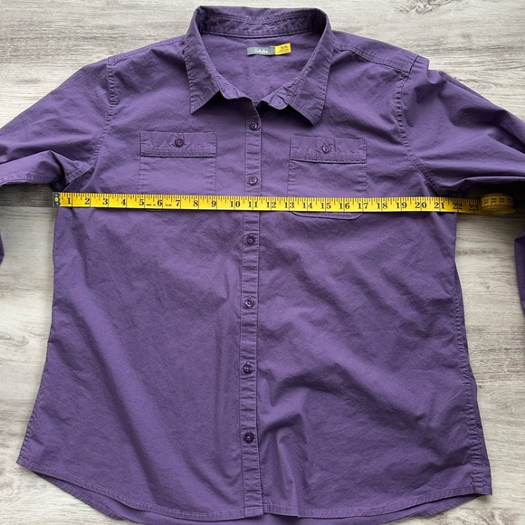 Cabela’s Women’s Button Down Purple Long Sleeve Shirt XL - Picture 8 of 9